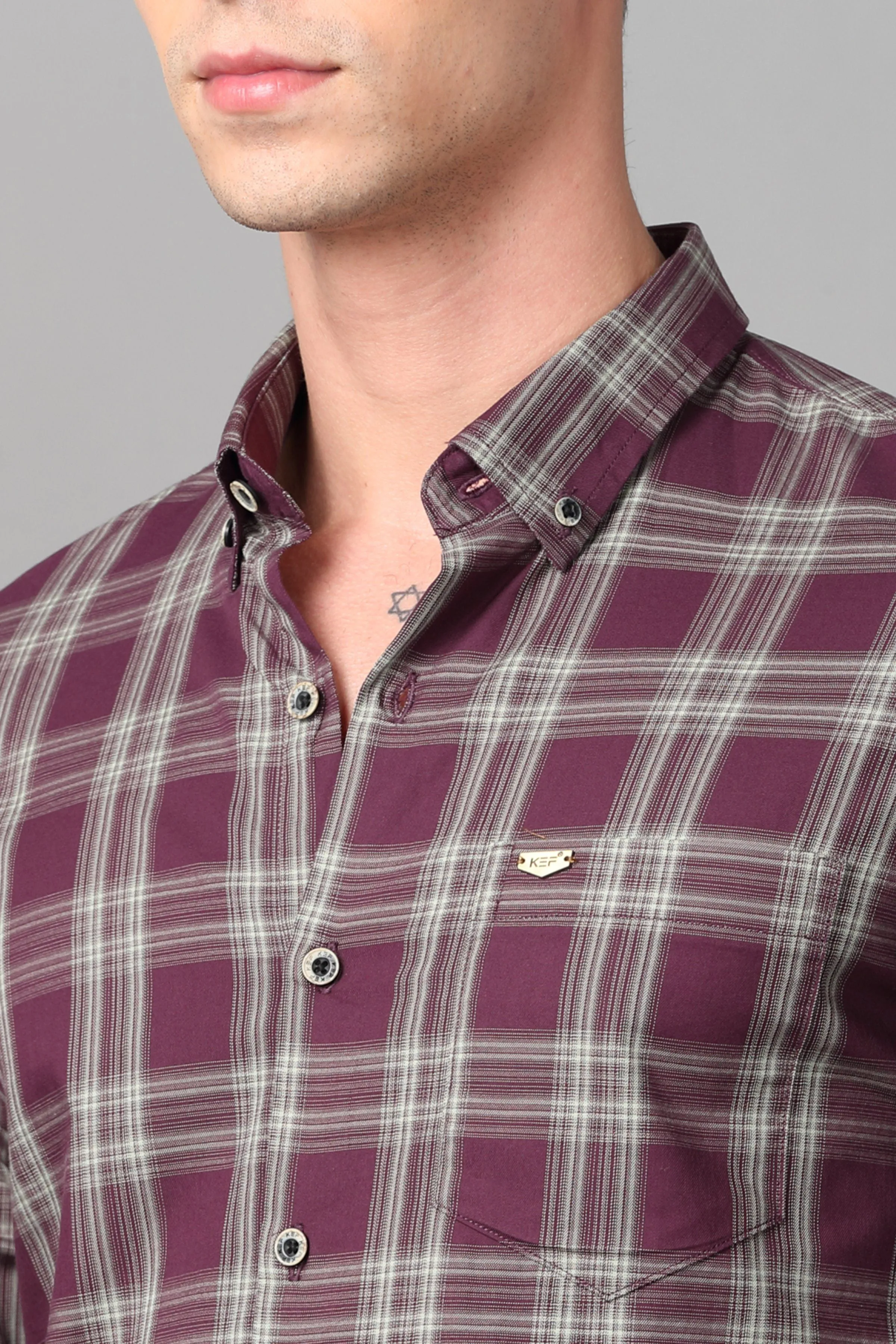 Maroon Checks Shirt