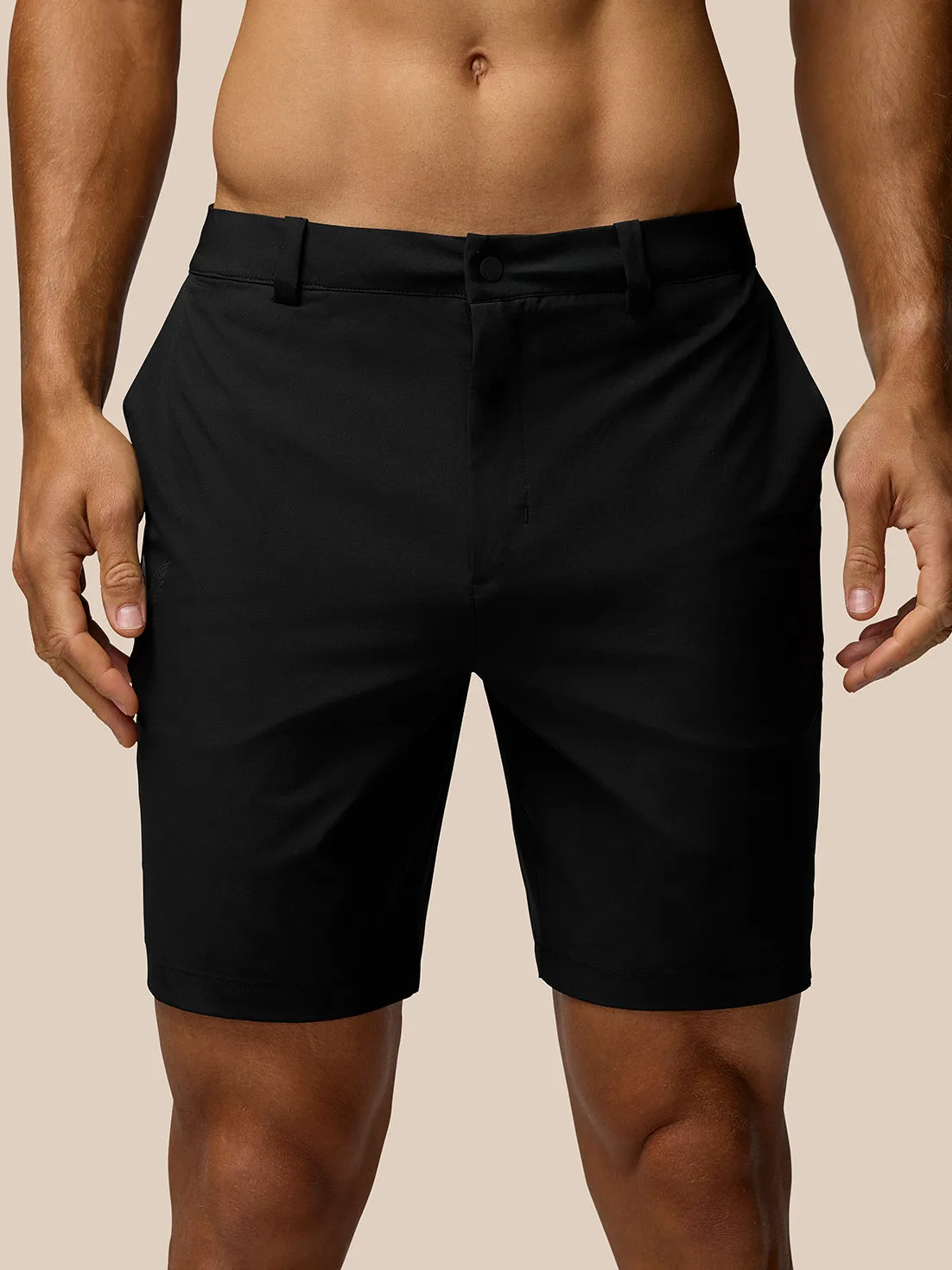 Men's Golf Water-Resistant Shorts - Black