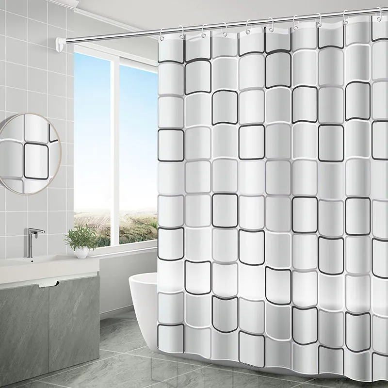 Mildew and Water Resistant Shower Curtain, HG0076