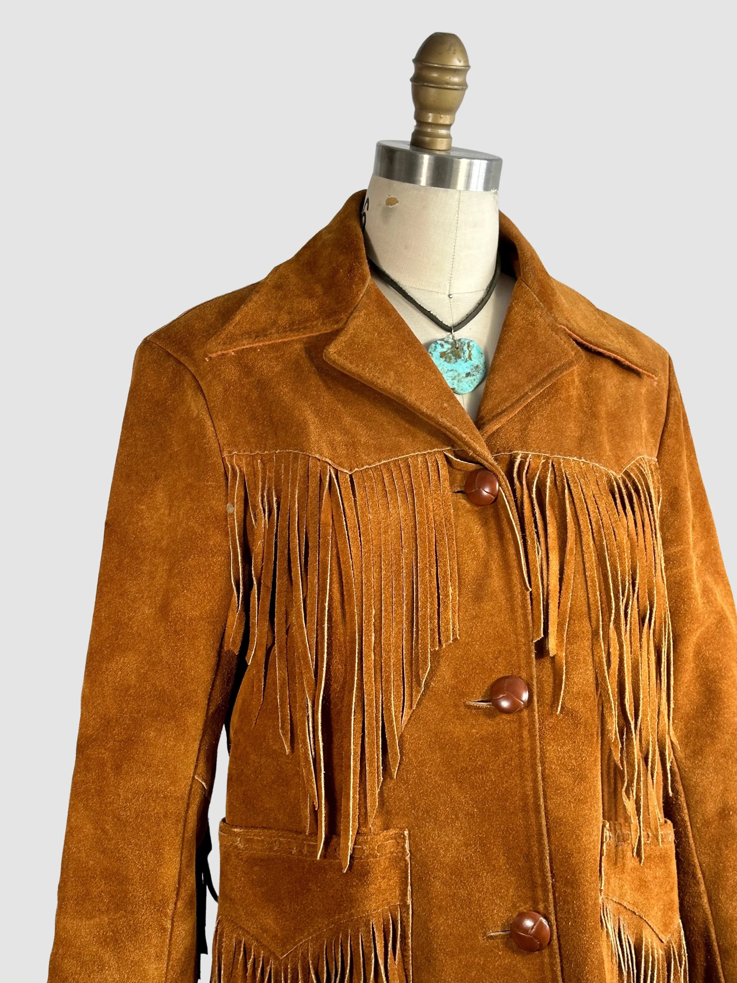 MS PIONEER WEAR 70s Suede Fringe Jacket  • Size Small