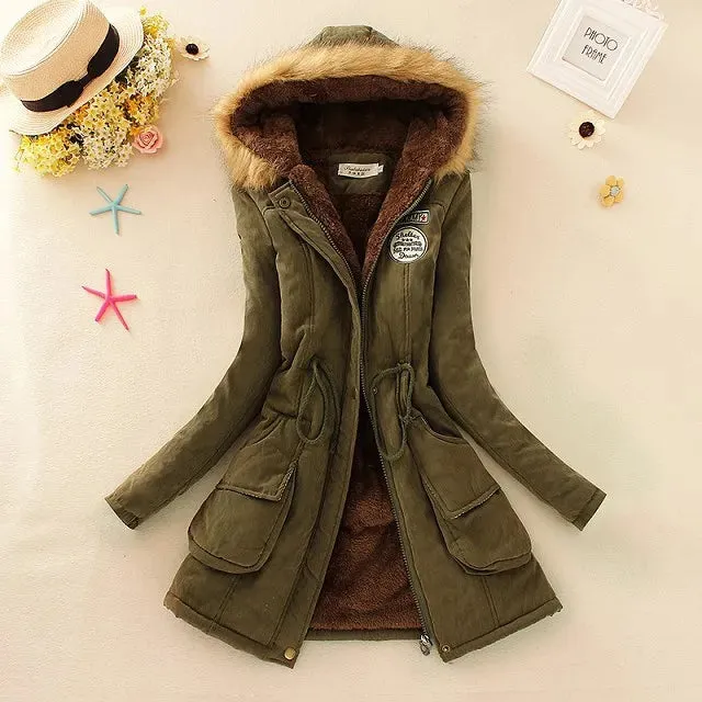 New Autumn Winter Women Cotton Jacket Padded Casual Slim Coat