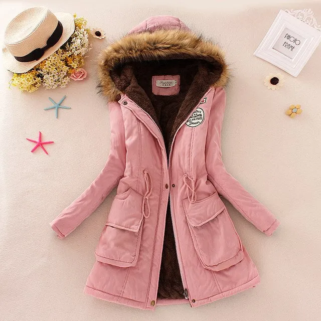 New Autumn Winter Women Cotton Jacket Padded Casual Slim Coat