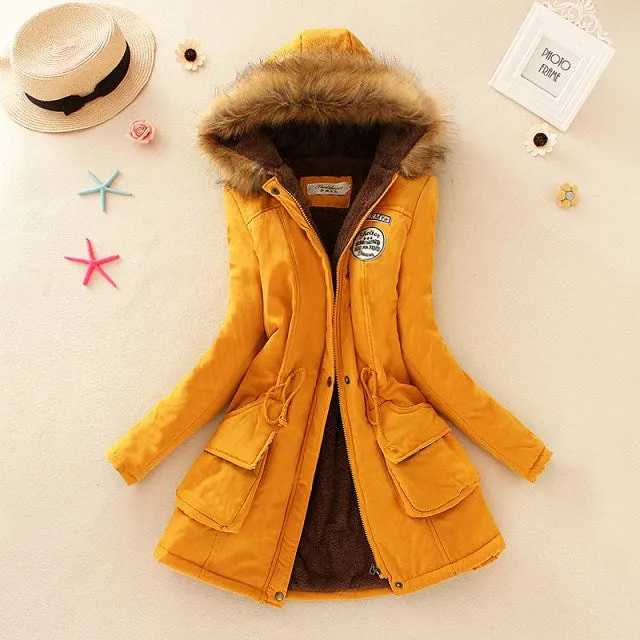 New Autumn Winter Women Cotton Jacket Padded Casual Slim Coat