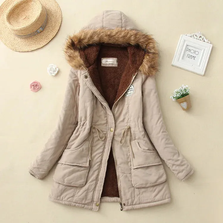 New Autumn Winter Women Cotton Jacket Padded Casual Slim Coat