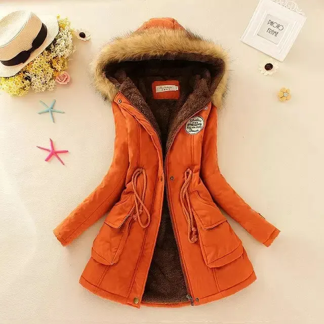 New Autumn Winter Women Cotton Jacket Padded Casual Slim Coat