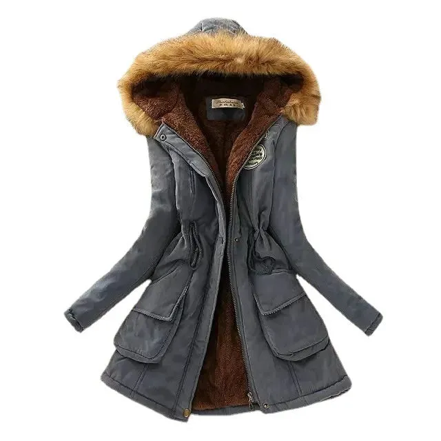 New Autumn Winter Women Cotton Jacket Padded Casual Slim Coat