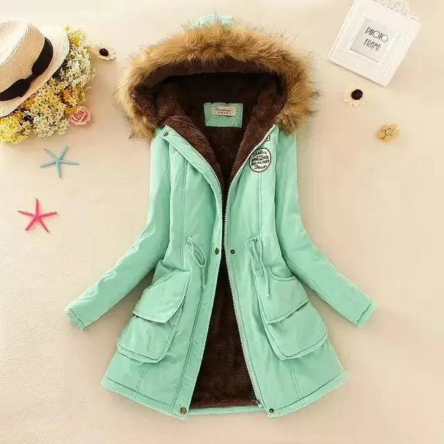 New Autumn Winter Women Cotton Jacket Padded Casual Slim Coat