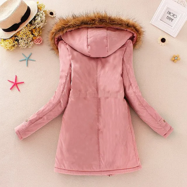 New Autumn Winter Women Cotton Jacket Padded Casual Slim Coat