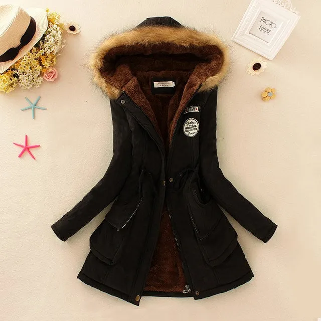 New Autumn Winter Women Cotton Jacket Padded Casual Slim Coat