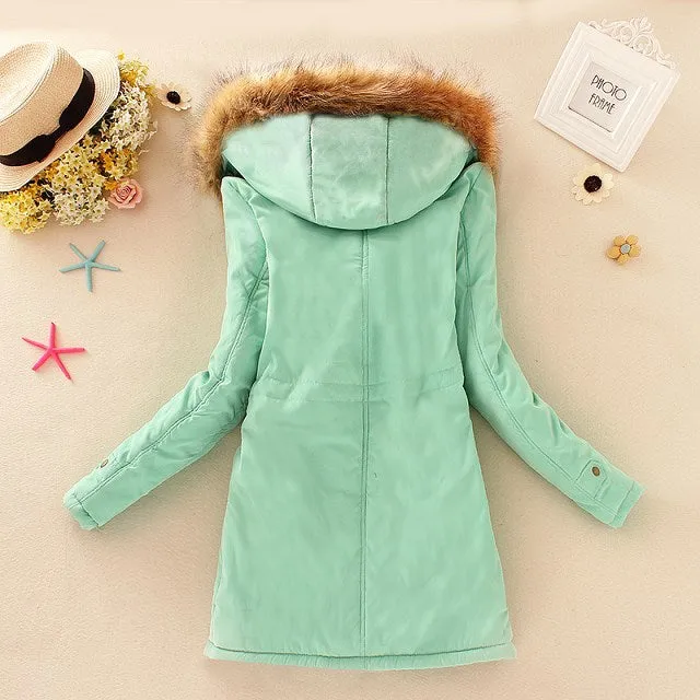 New Autumn Winter Women Cotton Jacket Padded Casual Slim Coat