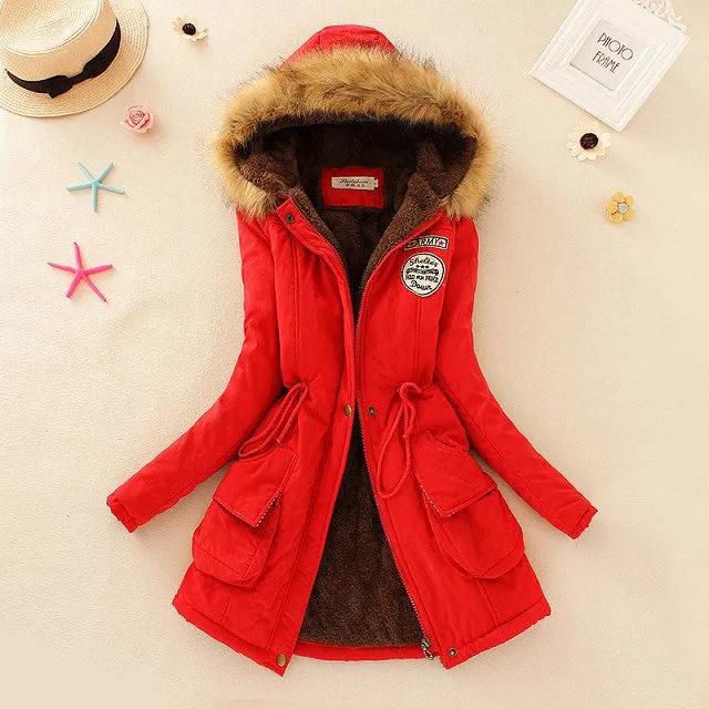 New Autumn Winter Women Cotton Jacket Padded Casual Slim Coat