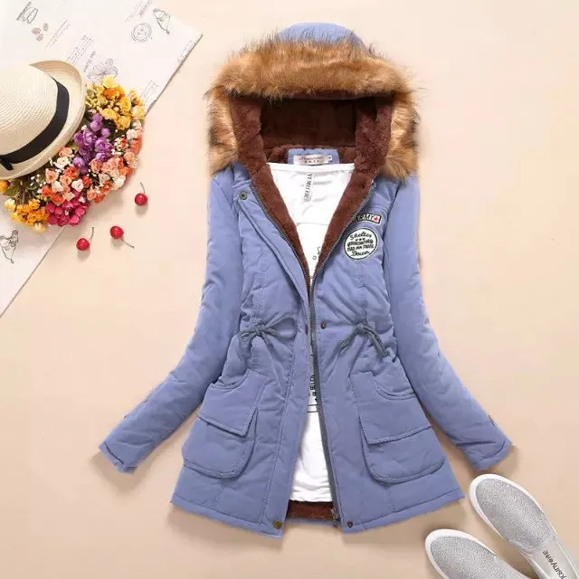 New Autumn Winter Women Cotton Jacket Padded Casual Slim Coat