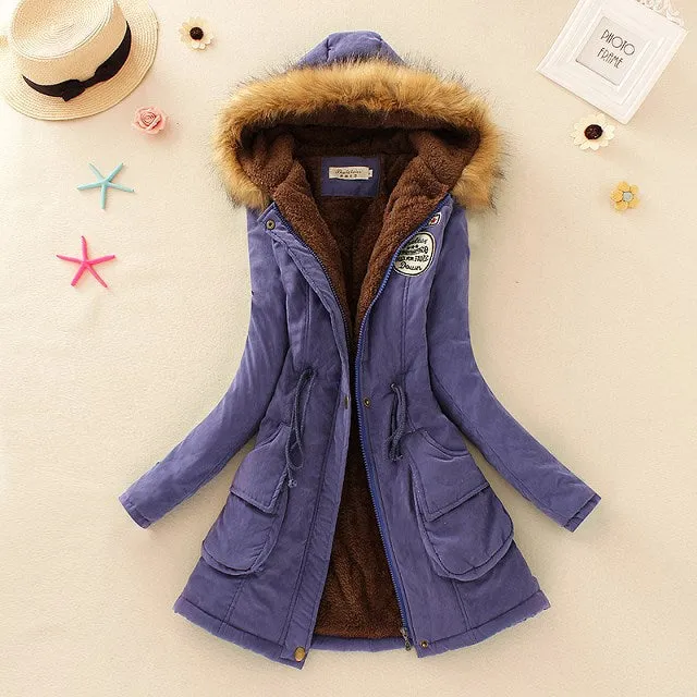 New Autumn Winter Women Cotton Jacket Padded Casual Slim Coat