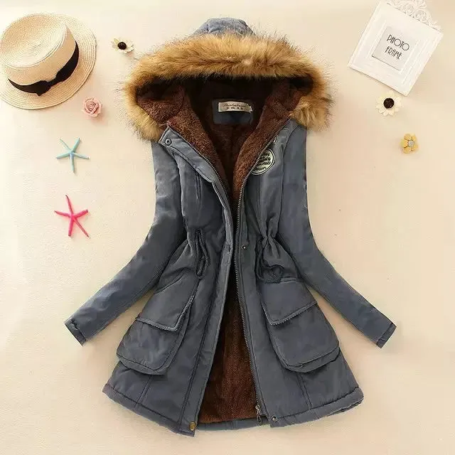 New Autumn Winter Women Cotton Jacket Padded Casual Slim Coat