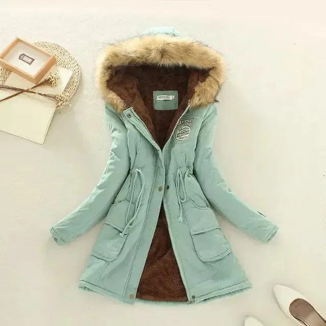 New Autumn Winter Women Cotton Jacket Padded Casual Slim Coat