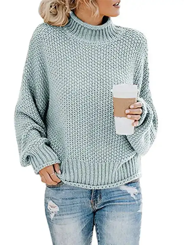 New Fashionable Contrast Color Knitted Sweater Cardigan Jacket Sweater