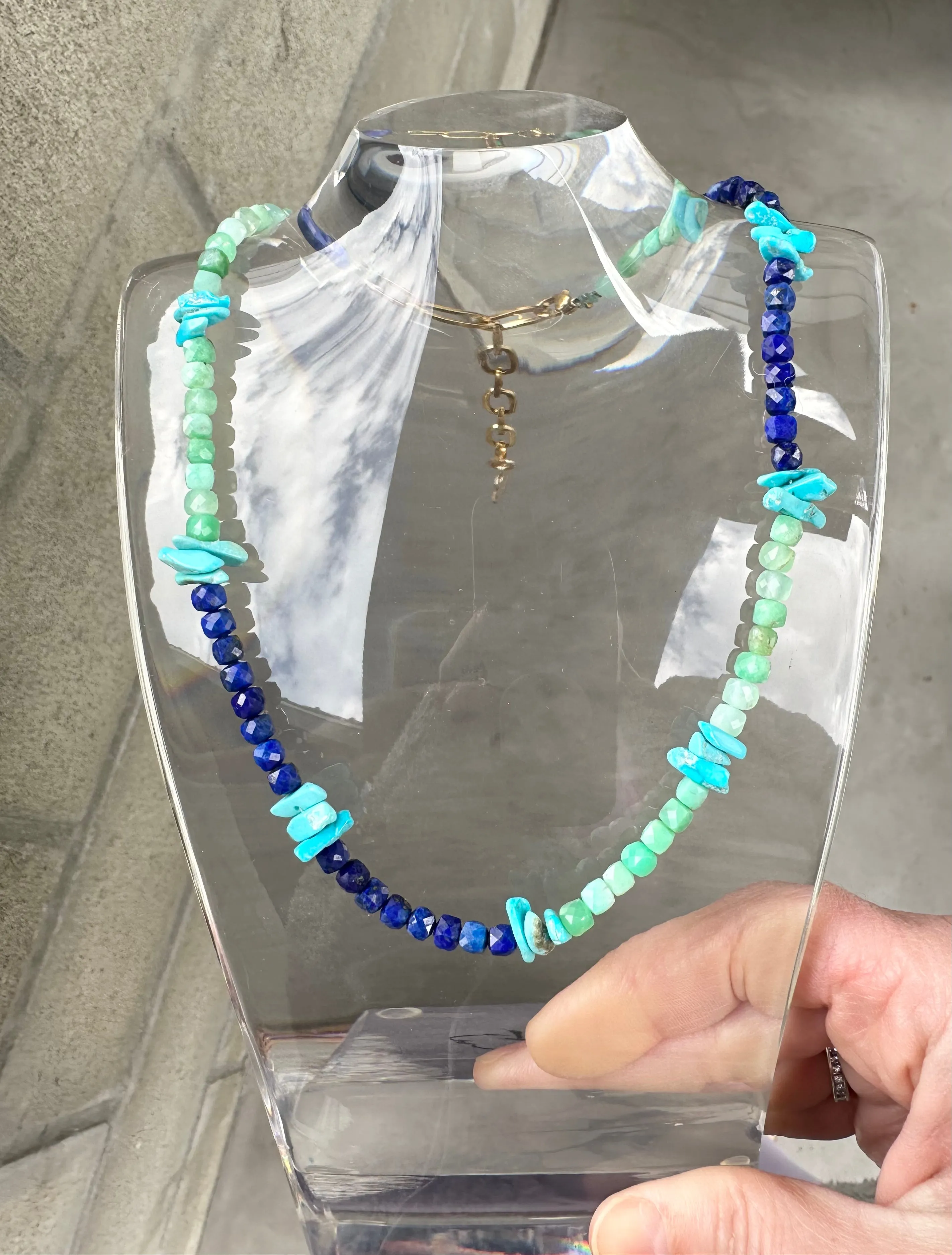 Ocean Blues Lux Necklace  - Water Resistant