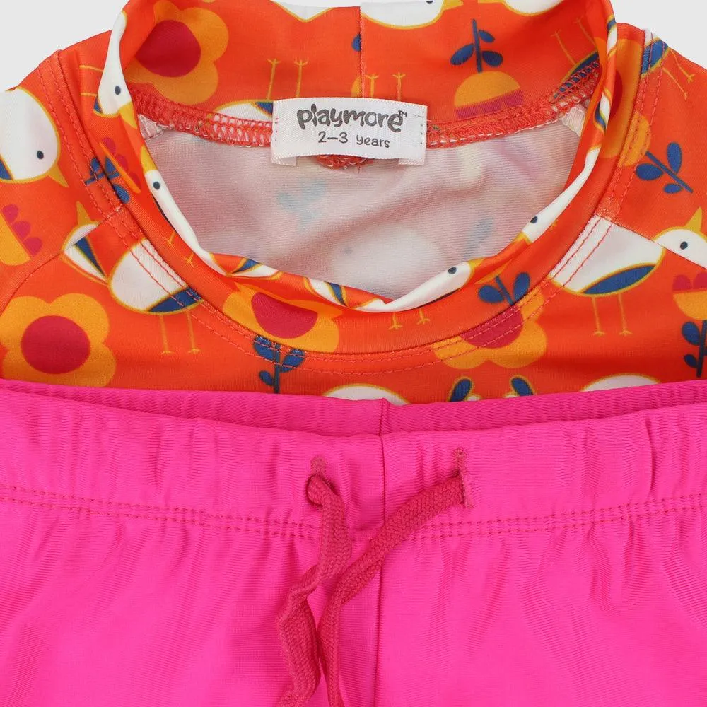 Orange/Fuchsia Tankini