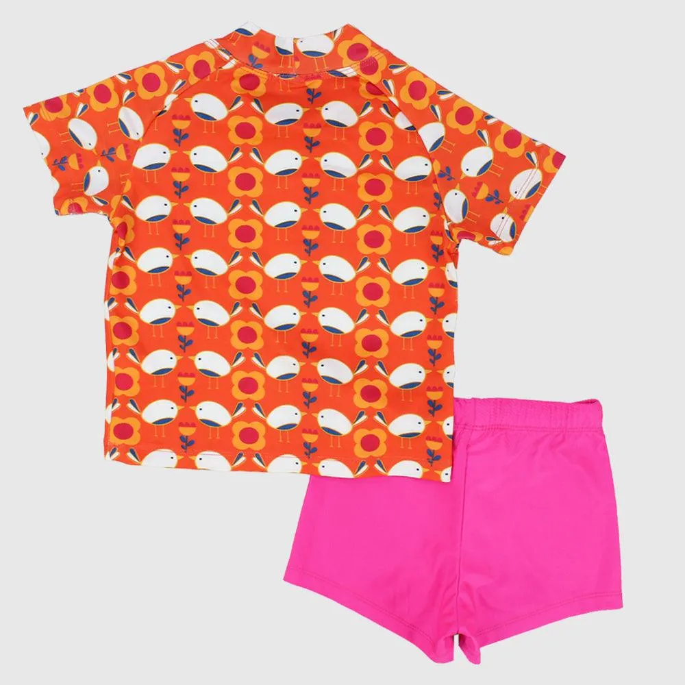 Orange/Fuchsia Tankini