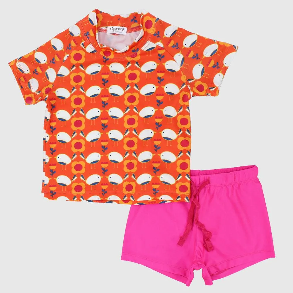 Orange/Fuchsia Tankini