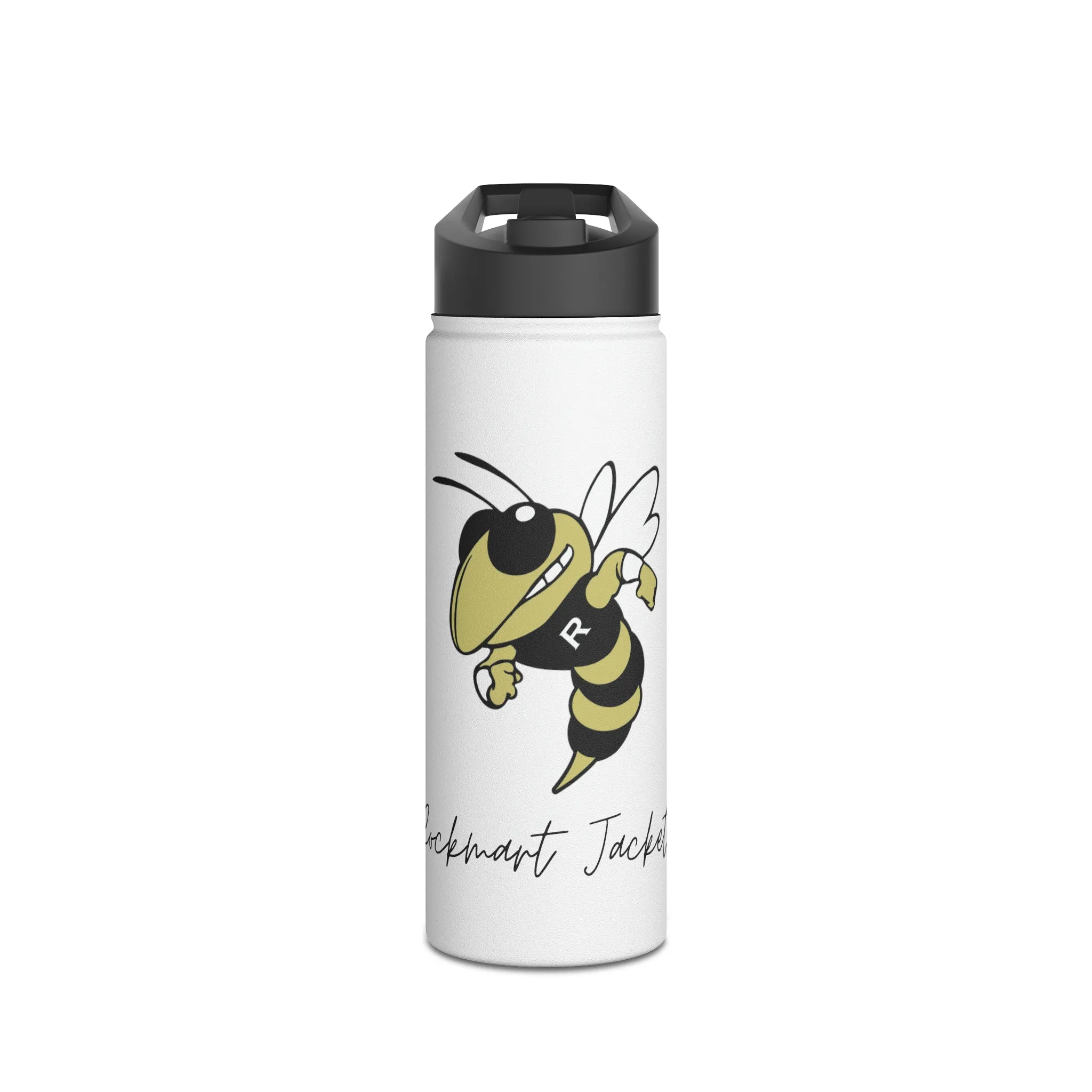 Rockmart Jackets School Spirit Sports Stainless Steel Water Bottle, Standard Lid