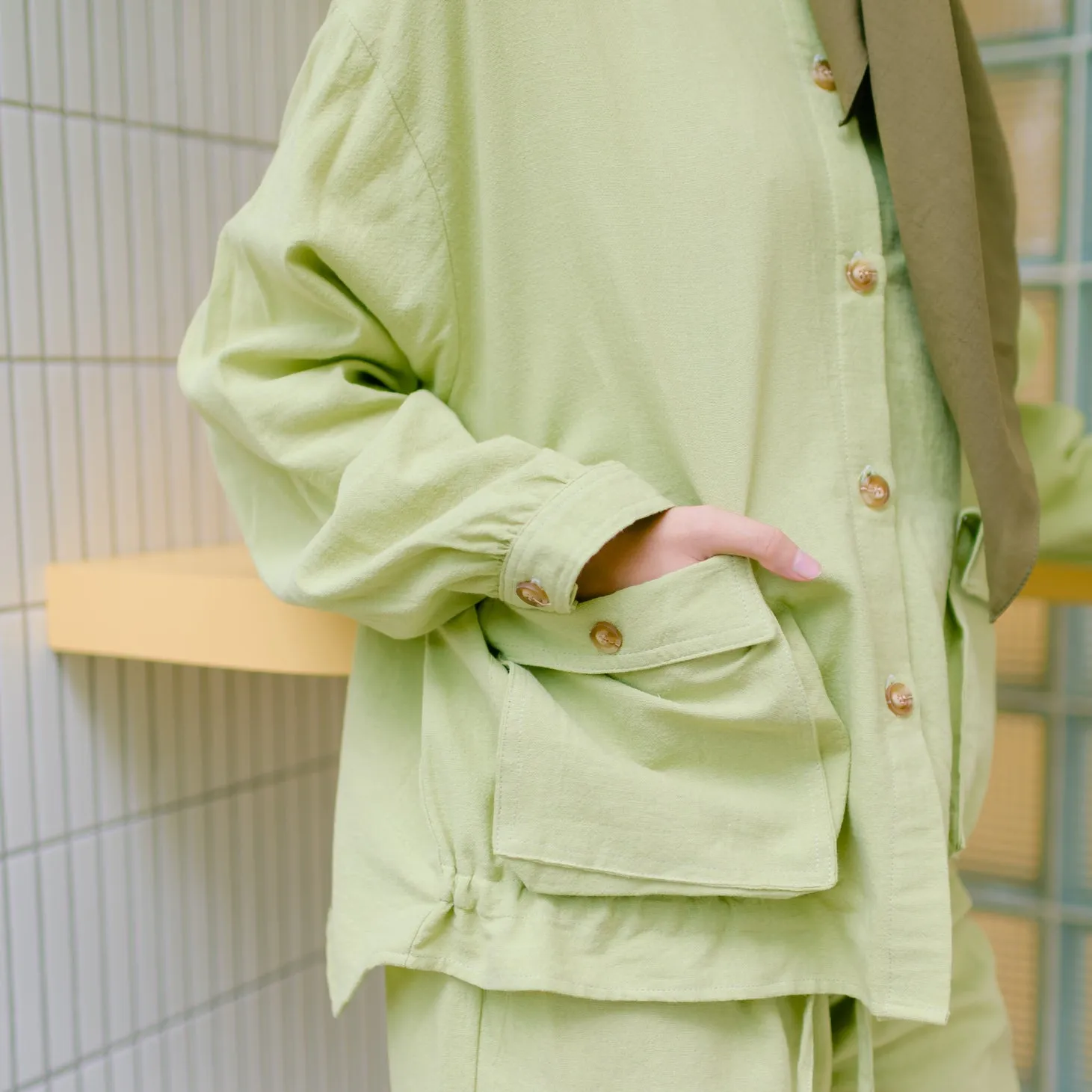 Rumi Tops Green Pastel