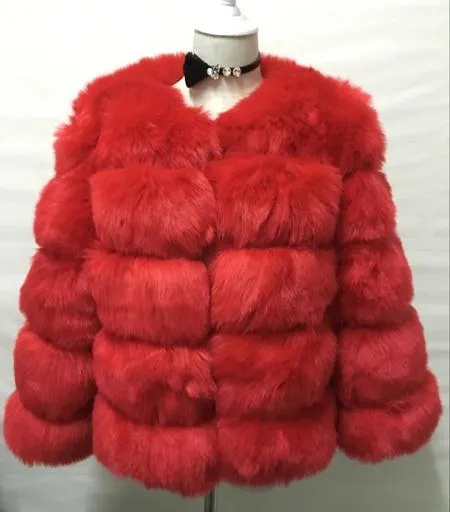 S-3XL Mink Coats Women 2017 Winter New Fashion Pink FAUX Fur Coat Elegant Thick Warm Outerwear Fake Fur Jacket Chaquetas Mujer