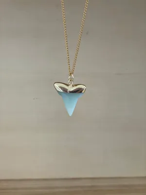 Sea Green Shark Tooth Necklace