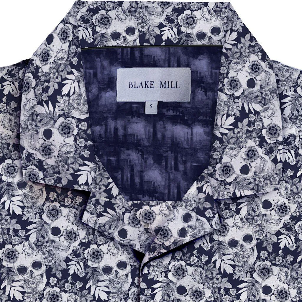 Skulls 'n Roses Open Collar Shirt