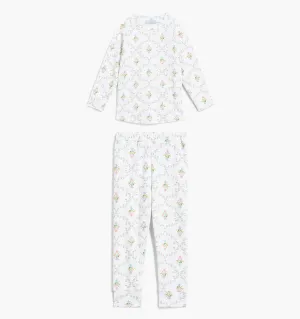 The Baby PJ Set - Pastel Trellis