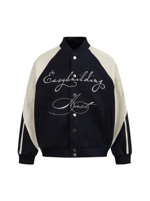 Thesupermade Contrast Stitching Bomber Jacket