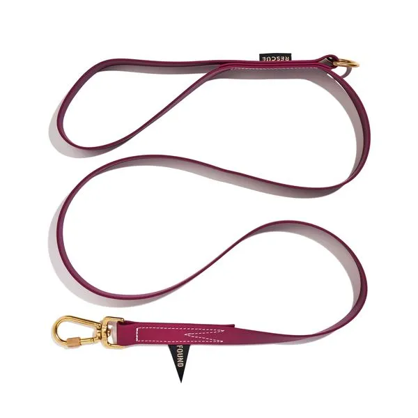 Water Resistant Standard 5ft Leash, Berry | Found My Animal