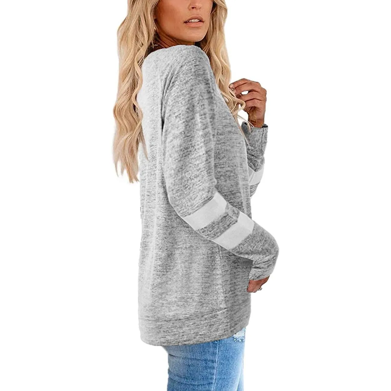 Women's Crewneck Sweatshirts Long Sleeve Sweaters Tunic Tops