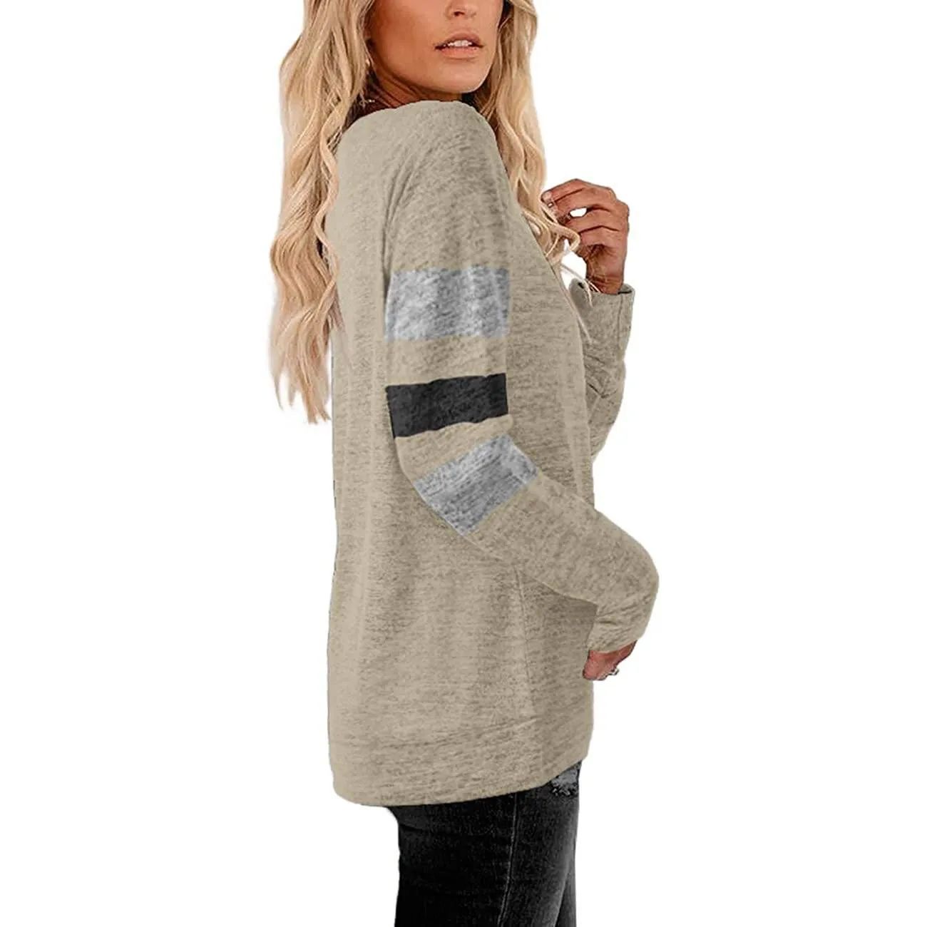 Women's Crewneck Sweatshirts Long Sleeve Sweaters Tunic Tops