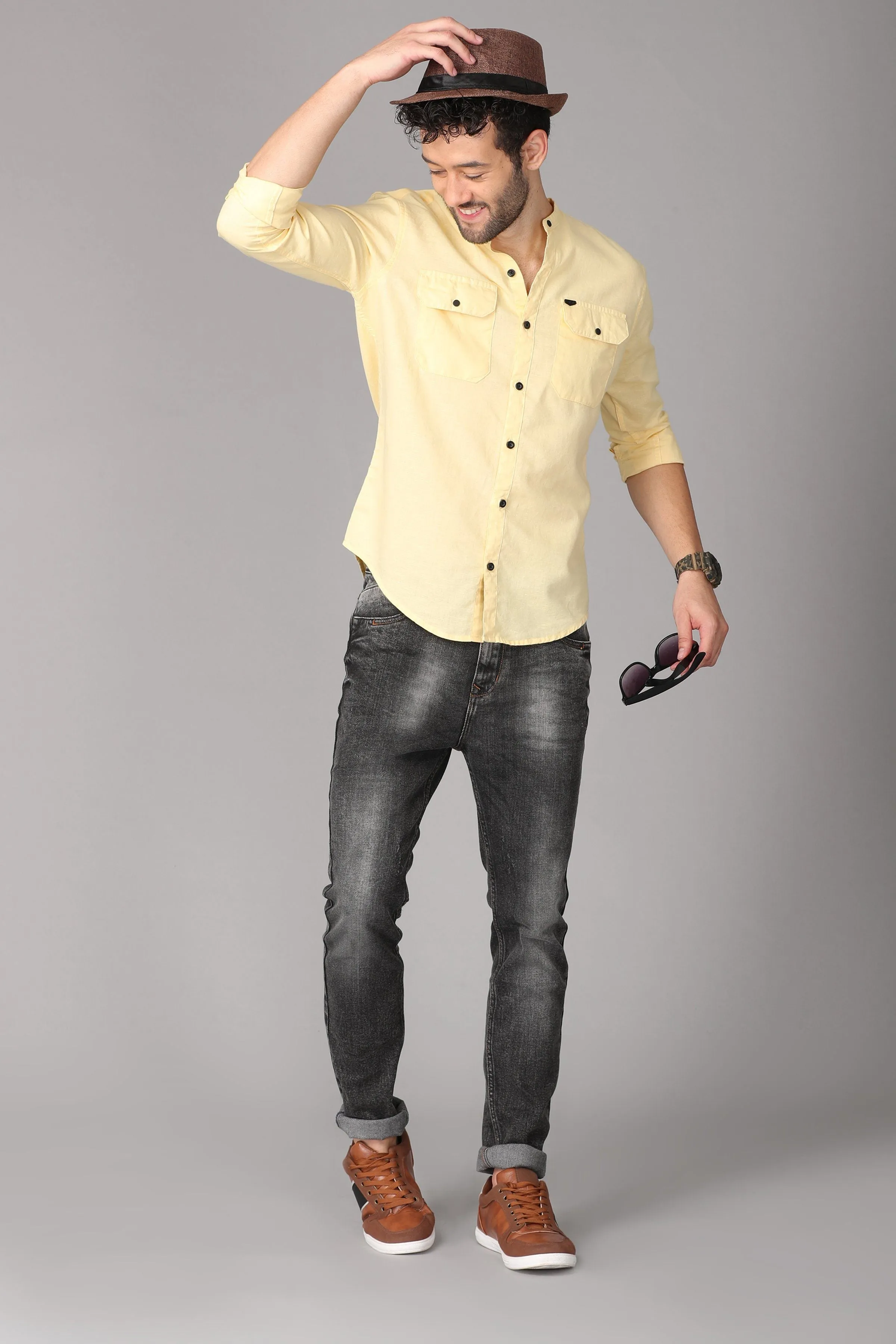 Yellow Linen Shirt